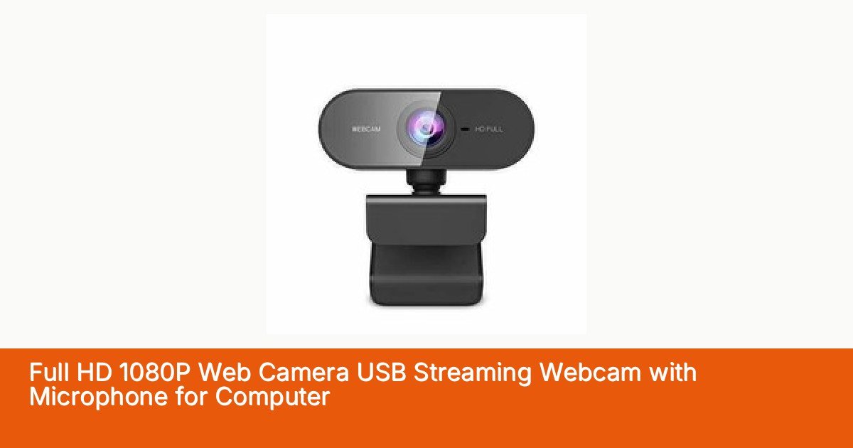 Full HD 1080P Web Camera USB Streaming Webcam with Microphone for Computer