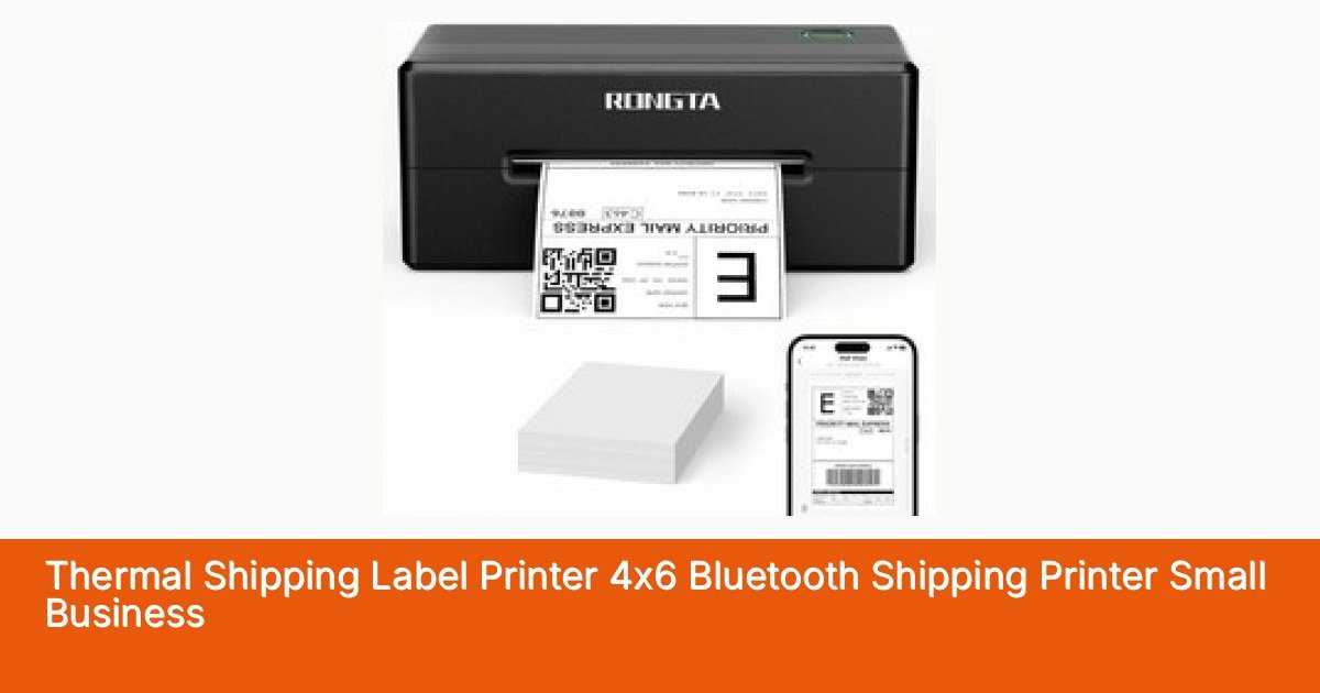 Thermal Shipping Label Printer 4x6 Bluetooth Shipping Printer Small Business