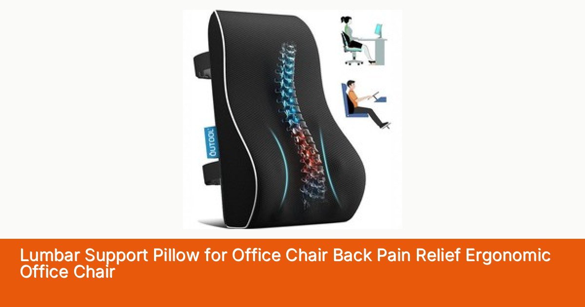 Lumbar Support Pillow for Office Chair Back Pain Relief Ergonomic Office Chair