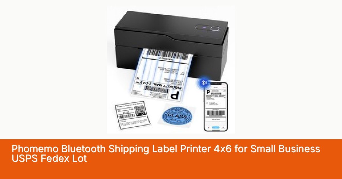 Phomemo Bluetooth Shipping Label Printer 4x6 for Small Business USPS Fedex Lot